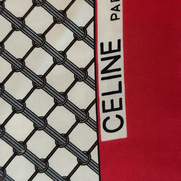 100% silk large Celine square scarf - Picture 2 of 3
